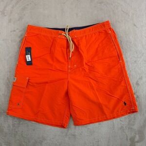 Polo‎ Ralph Lauren Swim Trunks Board Shorts in Orange Men 2XL Mesh Lined NWT